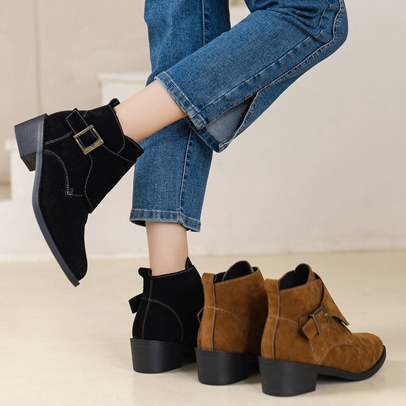 Pauline | Bottes Vintage à Talon Épais