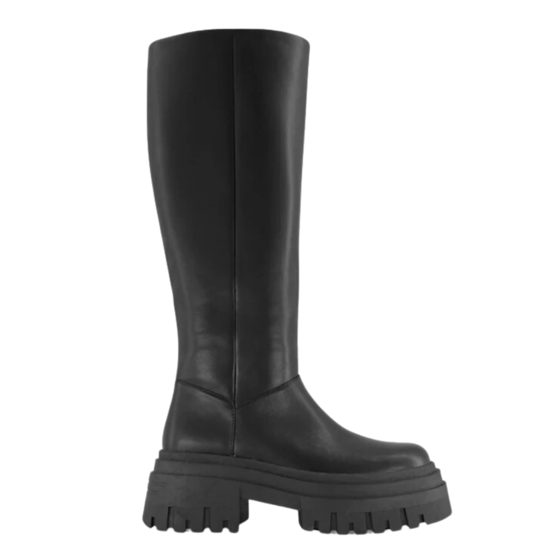 Sylvie | Bottes Chunky Noires Hautes Indémodables
