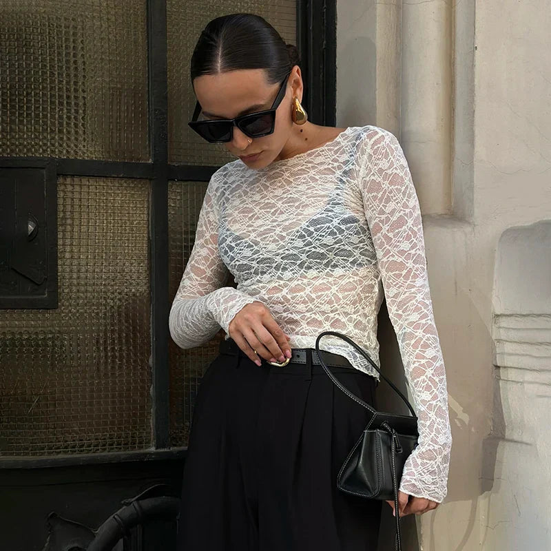 Camille | Le Top en Dentelle Transparent