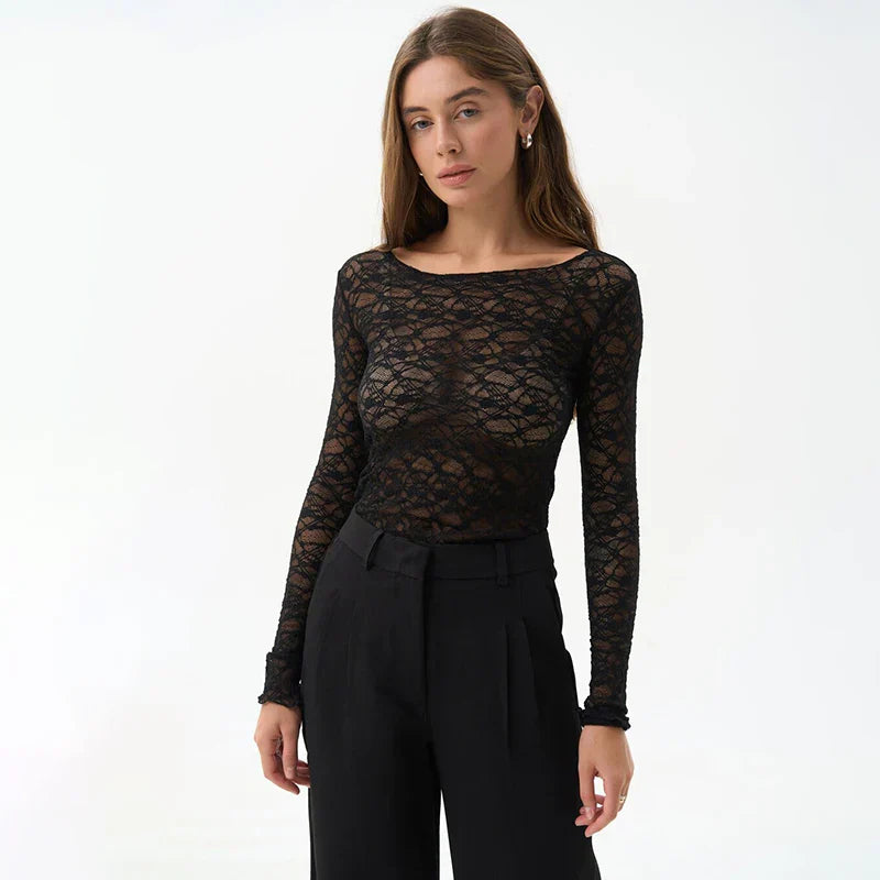 Camille | Le Top en Dentelle Transparent