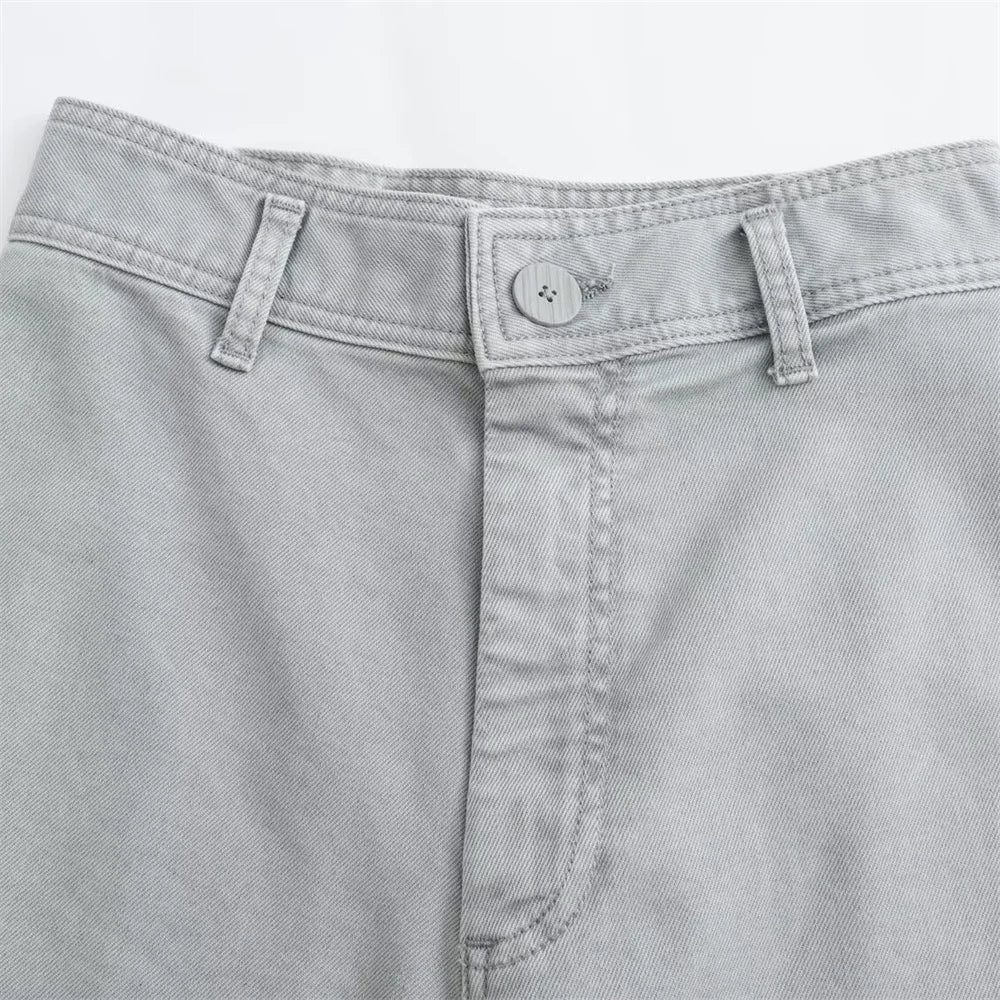 Henriette | Jean large pastel taille haute