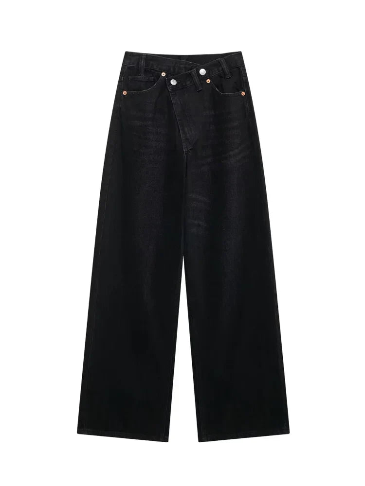 Irène | Jean classique à taille haute et jambes larges