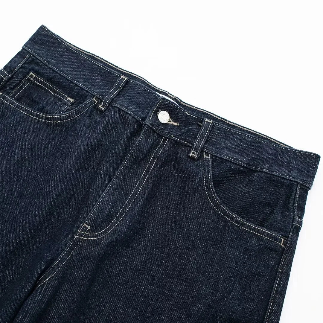 Hermine | Jeans en denim taille haute à jambe large