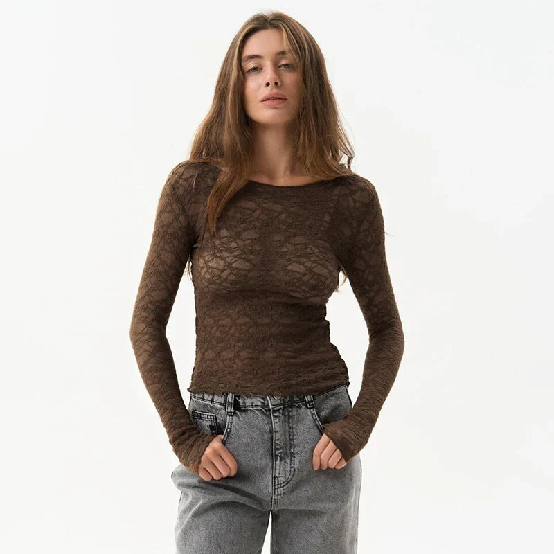 Camille | Le Top en Dentelle Transparent
