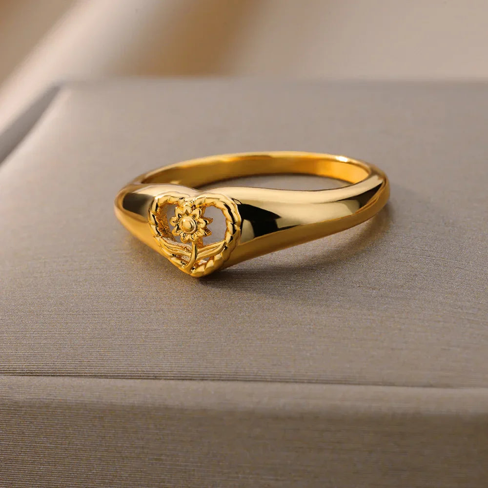Antoinette | Bague Cœur Floral