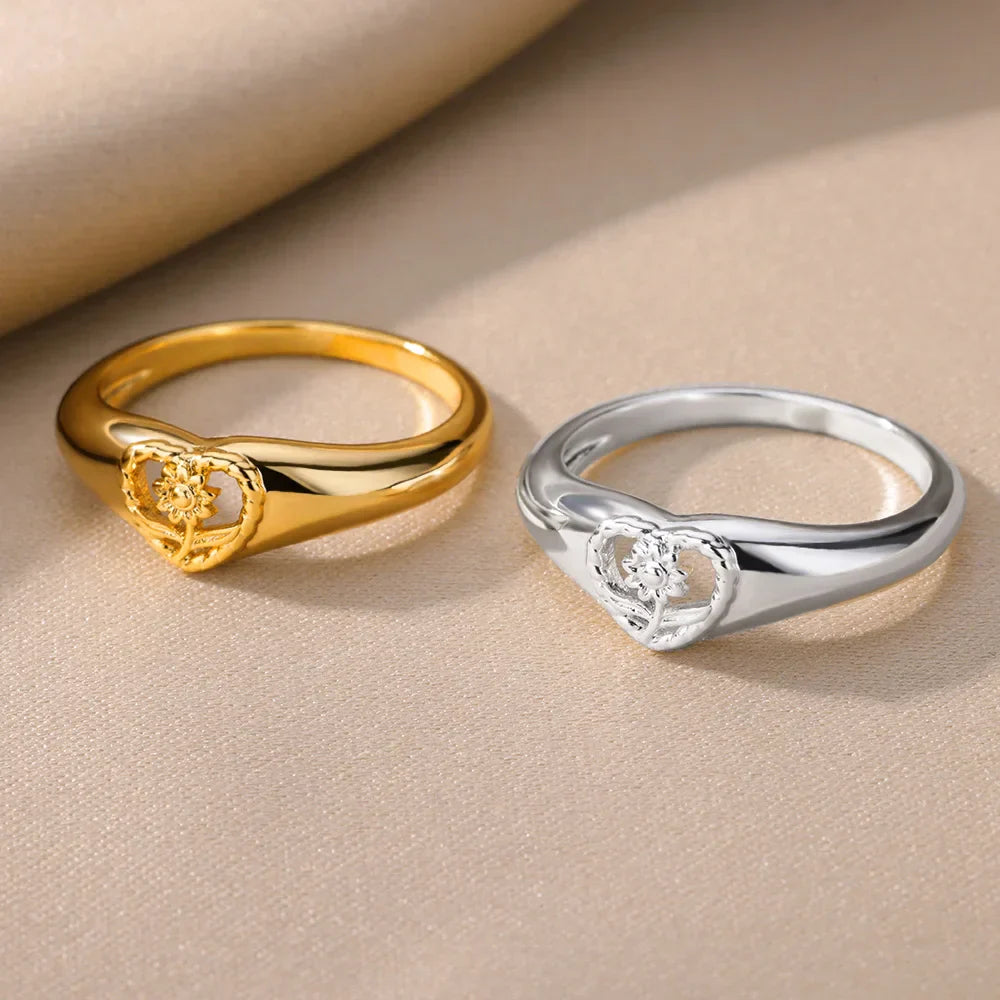 Antoinette | Bague Cœur Floral