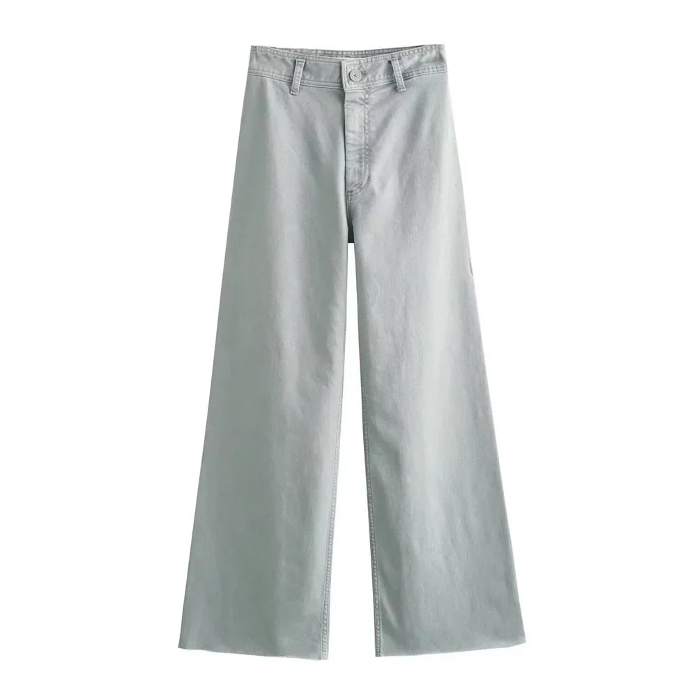 Henriette | Jean large pastel taille haute