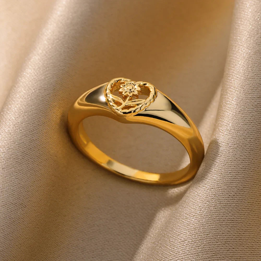 Antoinette | Bague Cœur Floral