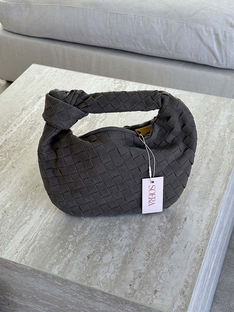 Anémone | Mini sac en daim tissé