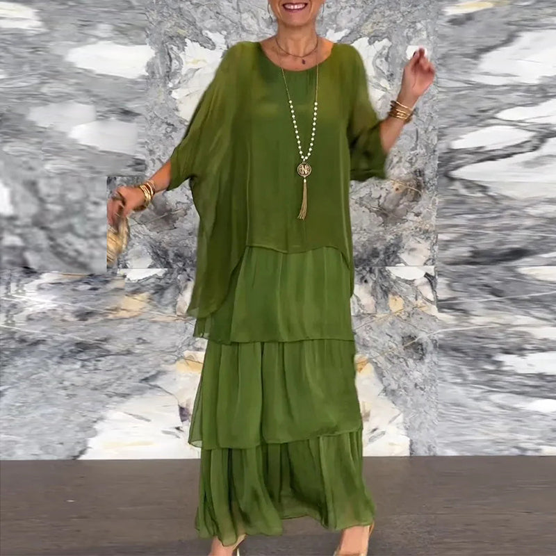 Venisa - Robe en mousseline superposée