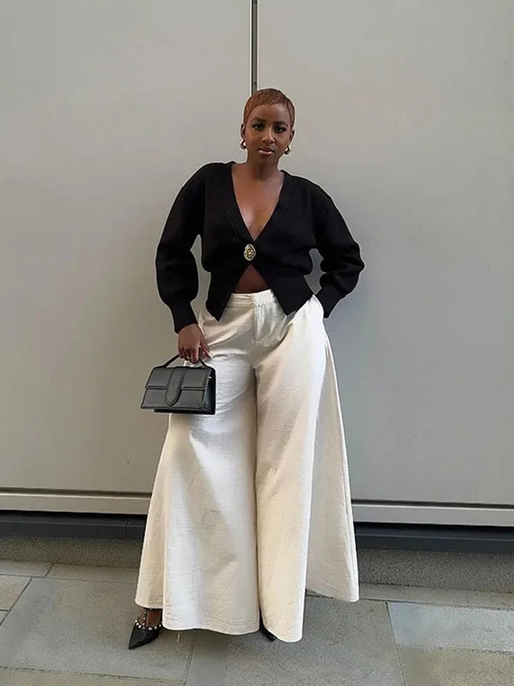 Flavie | Cardigan Élégant avec Fermeture à Bouton Doré