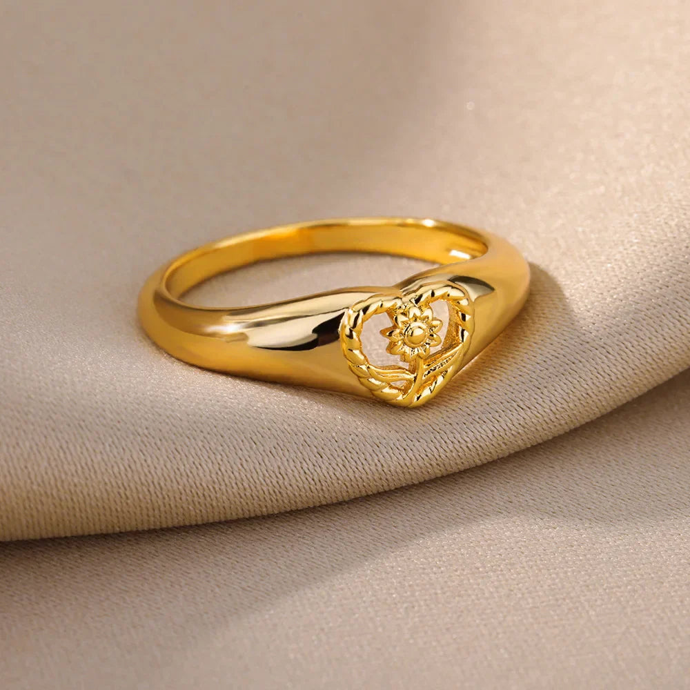 Antoinette | Bague Cœur Floral