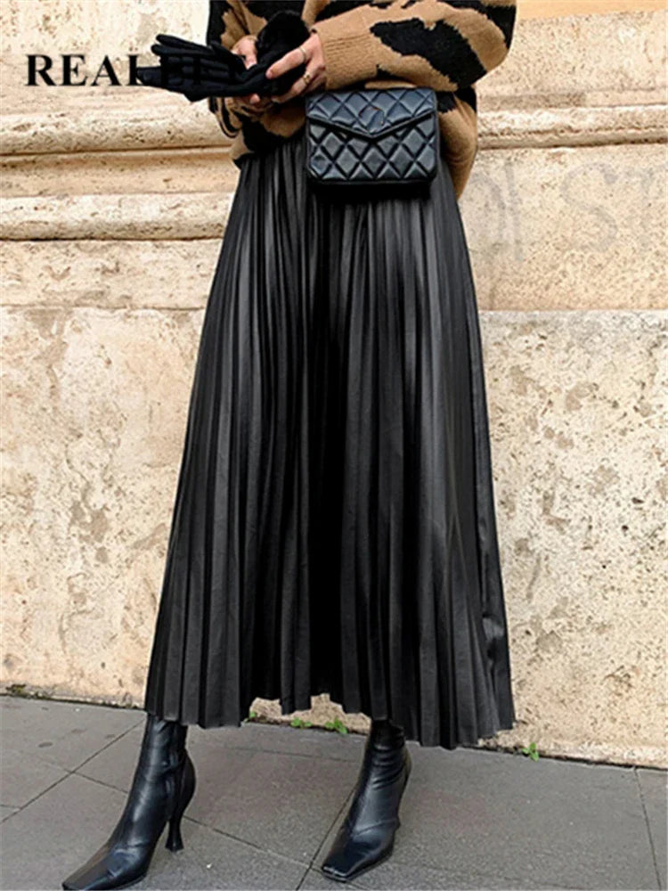 Lison | La Jupe Midi Plissée Luxe