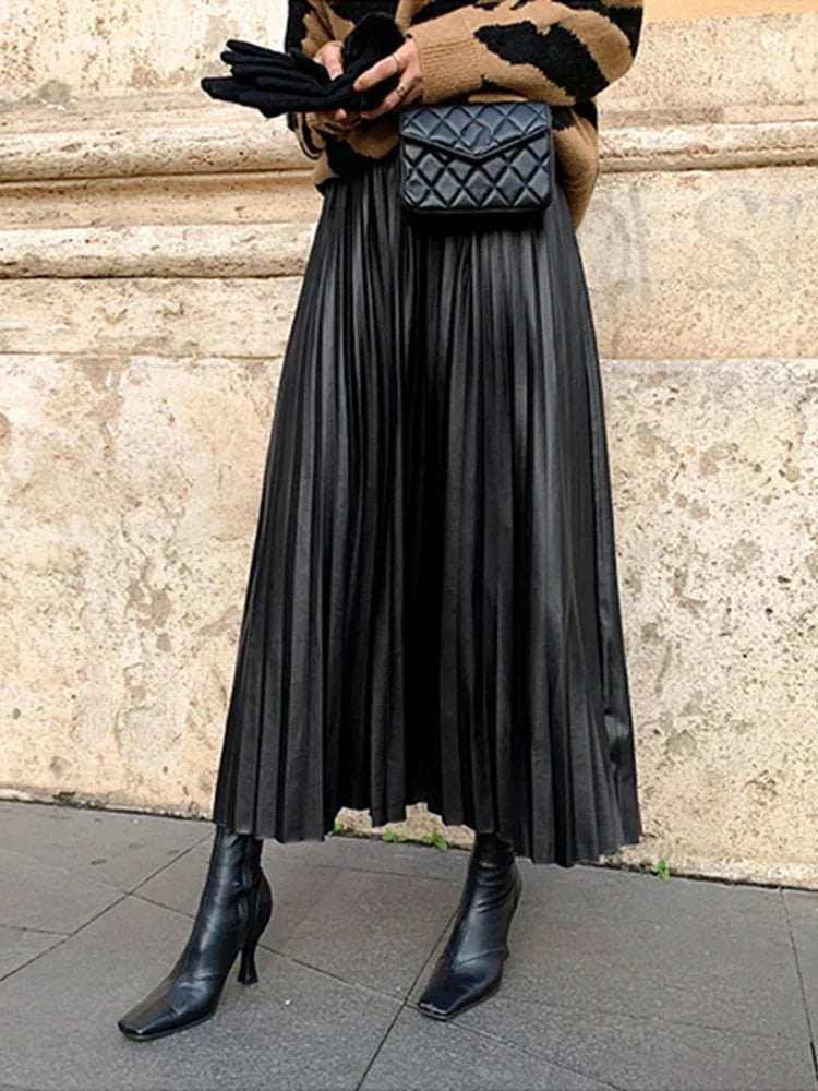 Lison | La Jupe Midi Plissée Luxe
