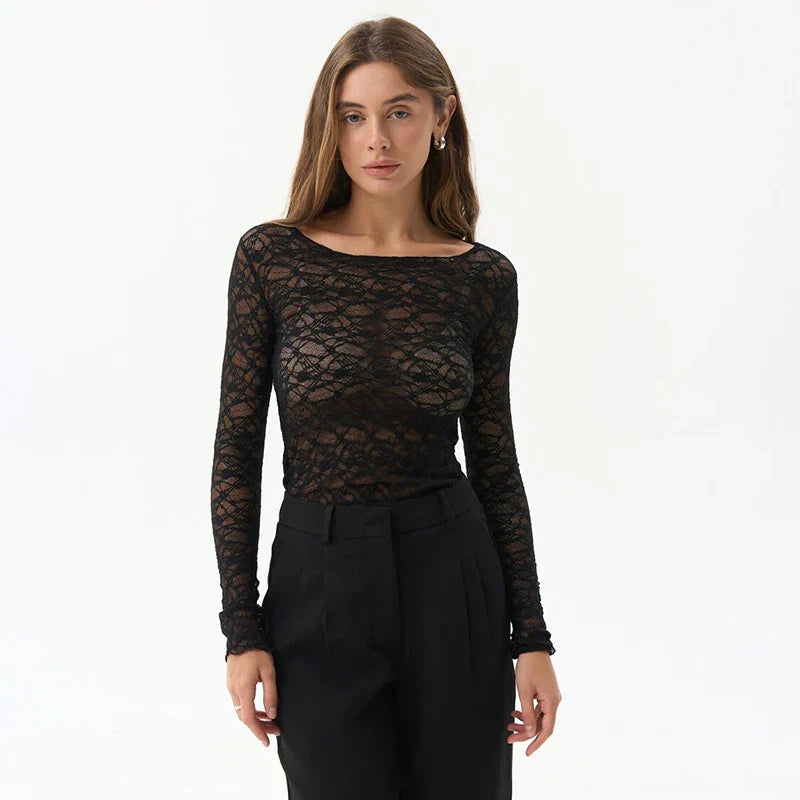 Camille | Le Top en Dentelle Transparent