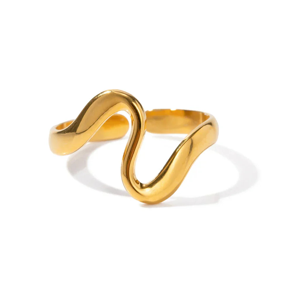 Aurélie | Bague Vague Minimaliste