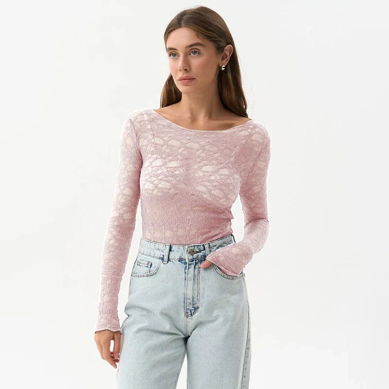 Camille | Le Top en Dentelle Transparent
