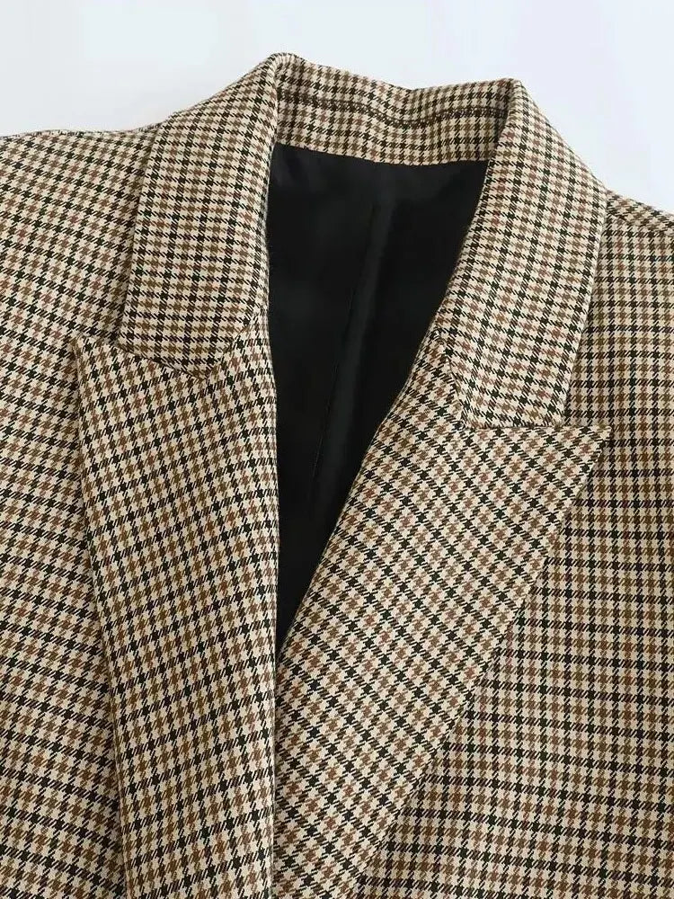 Odile | Blazer Classique Pied-de-Poule
