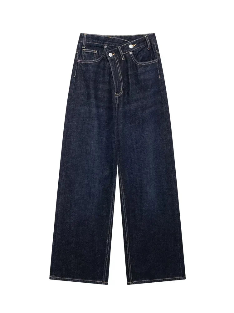 Irène | Jean classique à taille haute et jambes larges