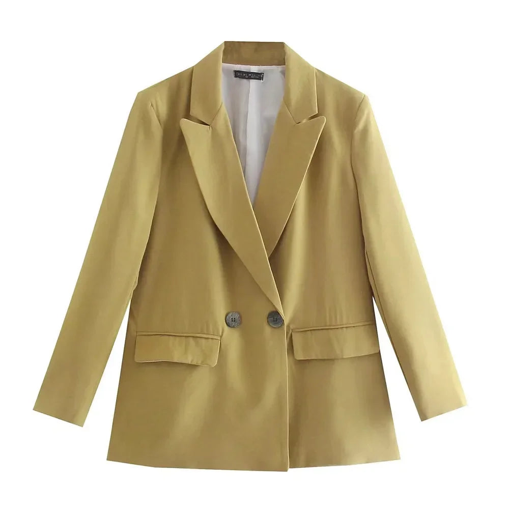 Nadine | Veste de Bureau Croisée à Double Boutonnage