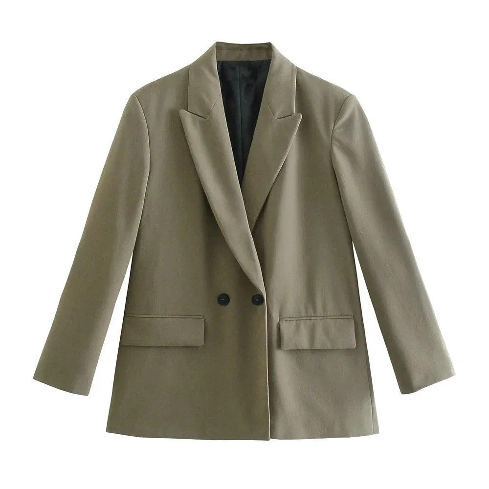 Nadine | Veste de Bureau Croisée à Double Boutonnage