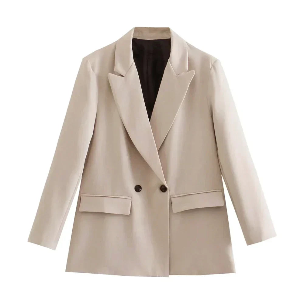 Nadine | Veste de Bureau Croisée à Double Boutonnage