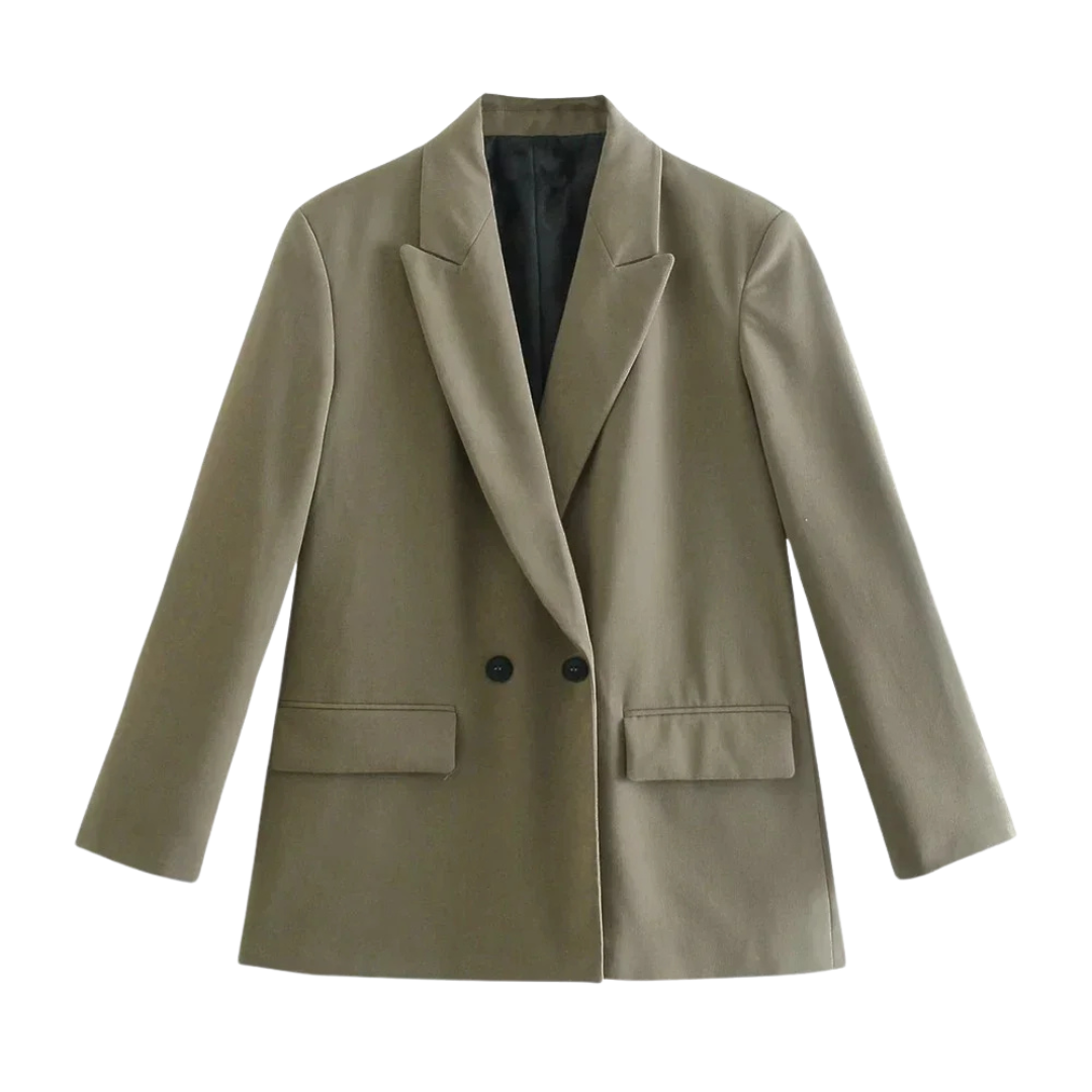 Nadine | Veste de Bureau Croisée à Double Boutonnage