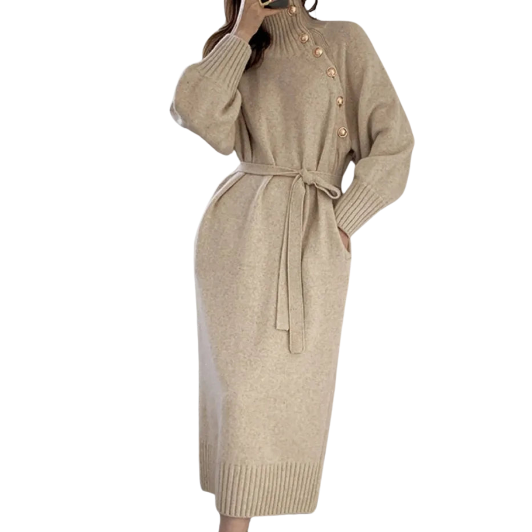 Céline | Robe élégante à col roulé
