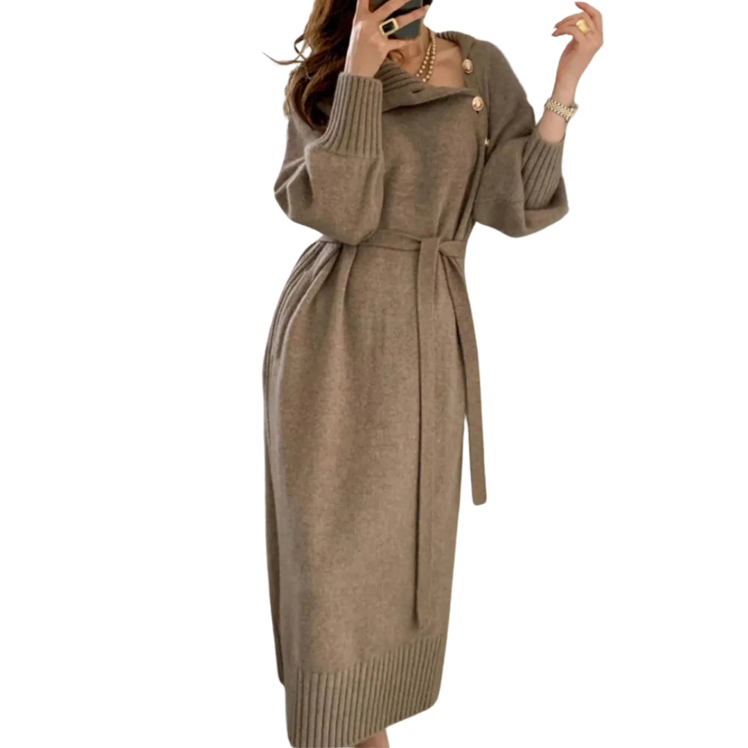 Céline | Robe élégante à col roulé