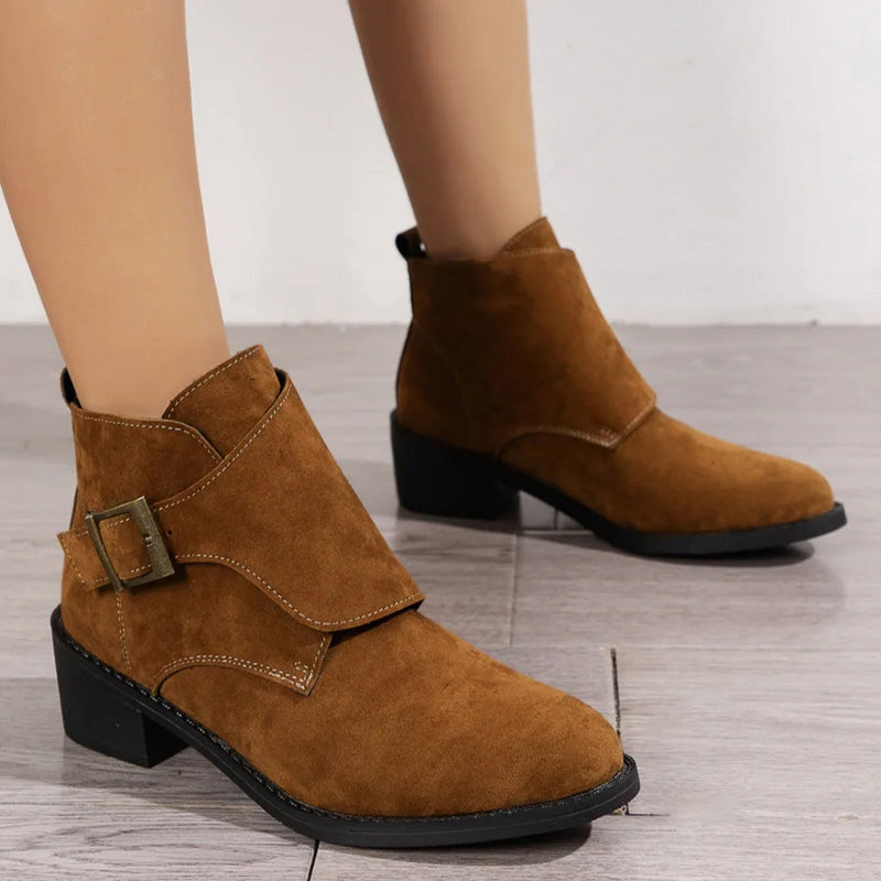 Pauline | Bottes Vintage à Talon Épais