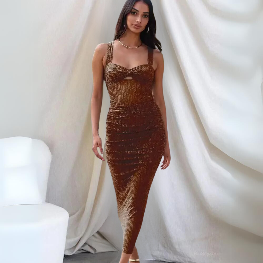 Corinne | Robe d'été longue ajustée