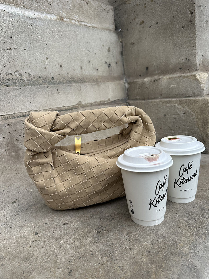 Anémone | Mini sac en daim tissé