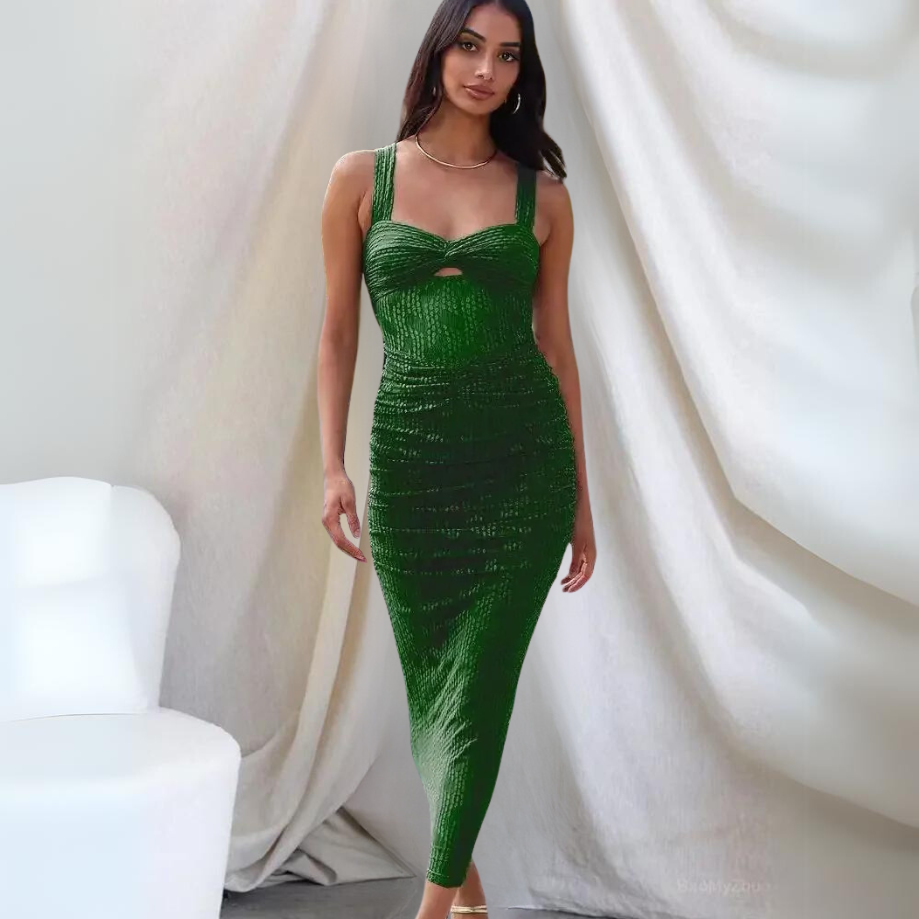 Corinne | Robe d'été longue ajustée