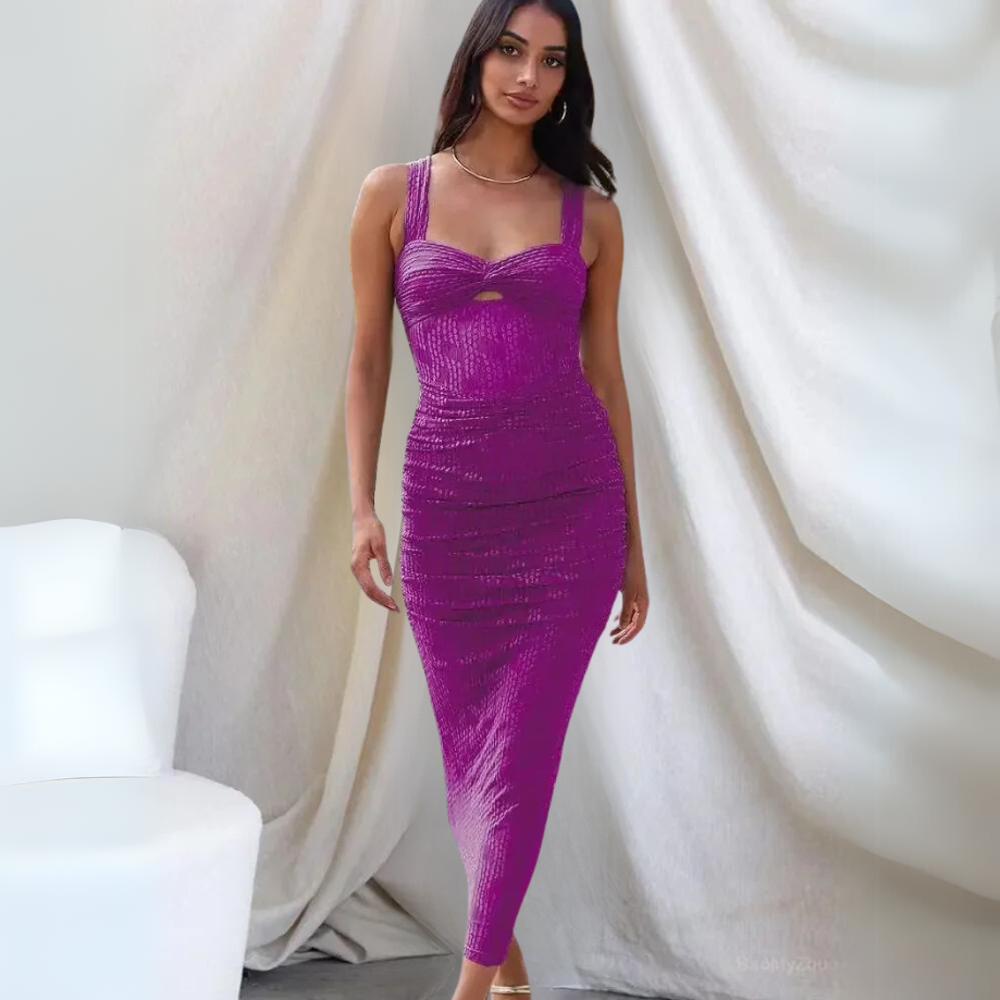 Corinne | Robe d'été longue ajustée