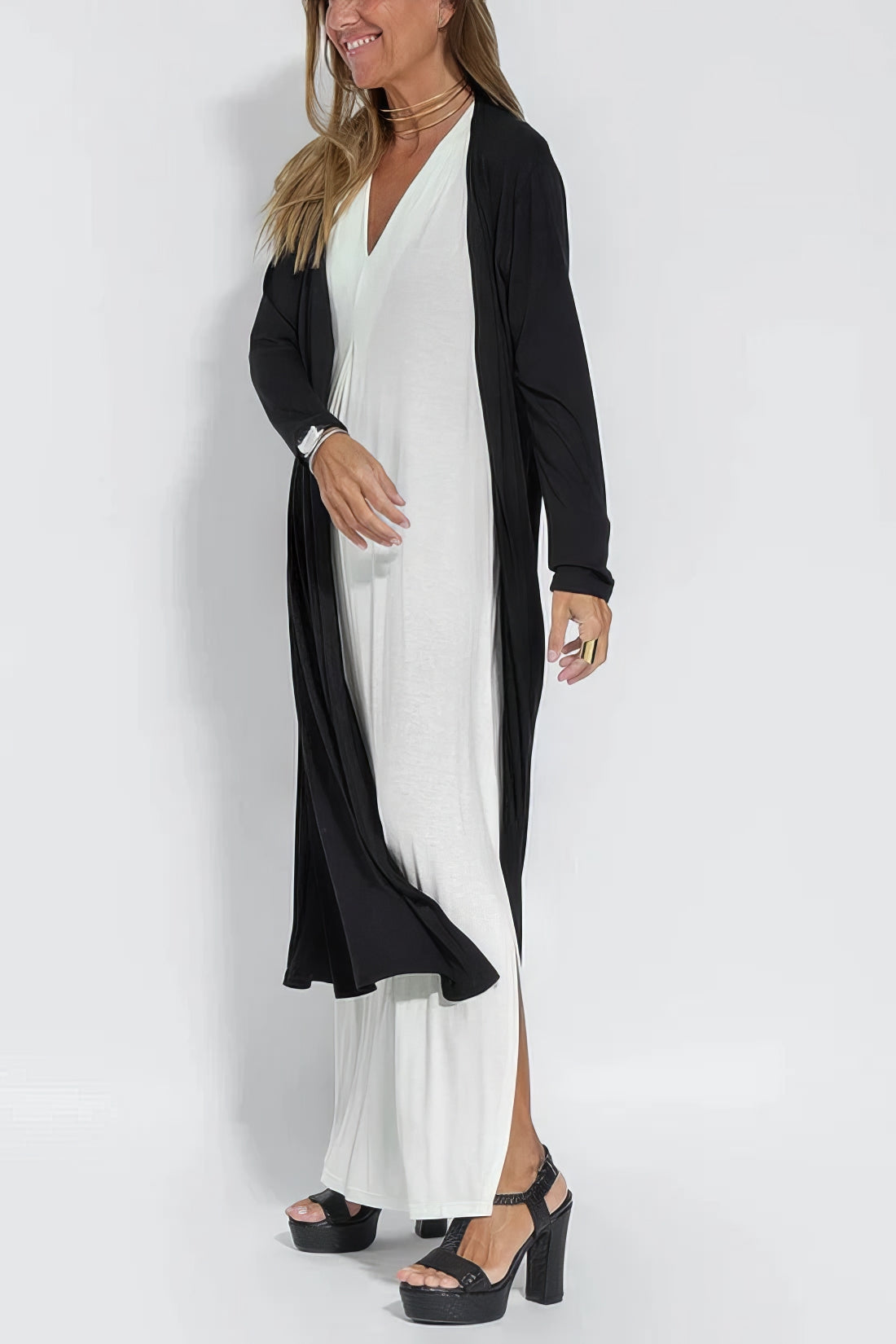 Clémence™ | Robe Élégante Noire Sans Manches