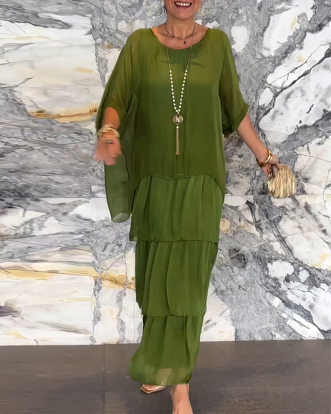 Colette™ | Robe Fluide à Étages Élégante
