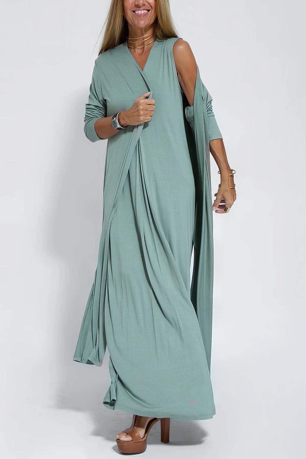 Clémence™ | Robe Élégante Noire Sans Manches