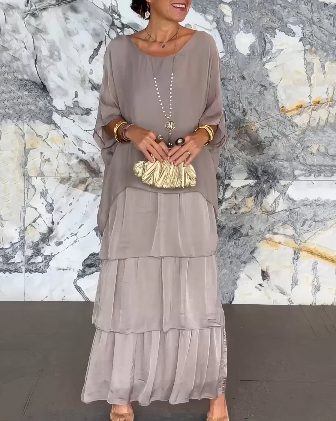 Colette™ | Robe Fluide à Étages Élégante
